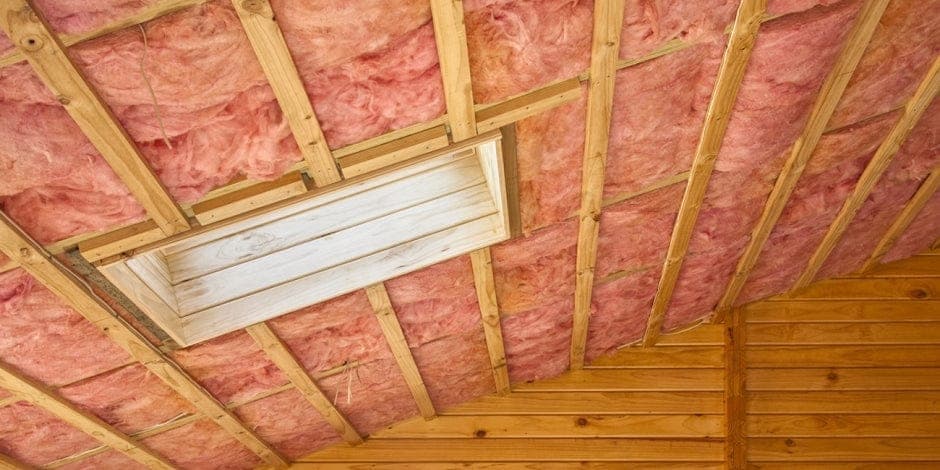 Finished attic insulation installation in a Toronto home